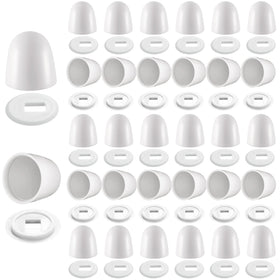 Blulu universal white toilet bolt caps cover bolts for a cleaner bathroom look.