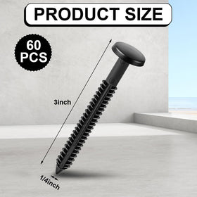 Blulu UV-protected black shutter fasteners resist fading and rust