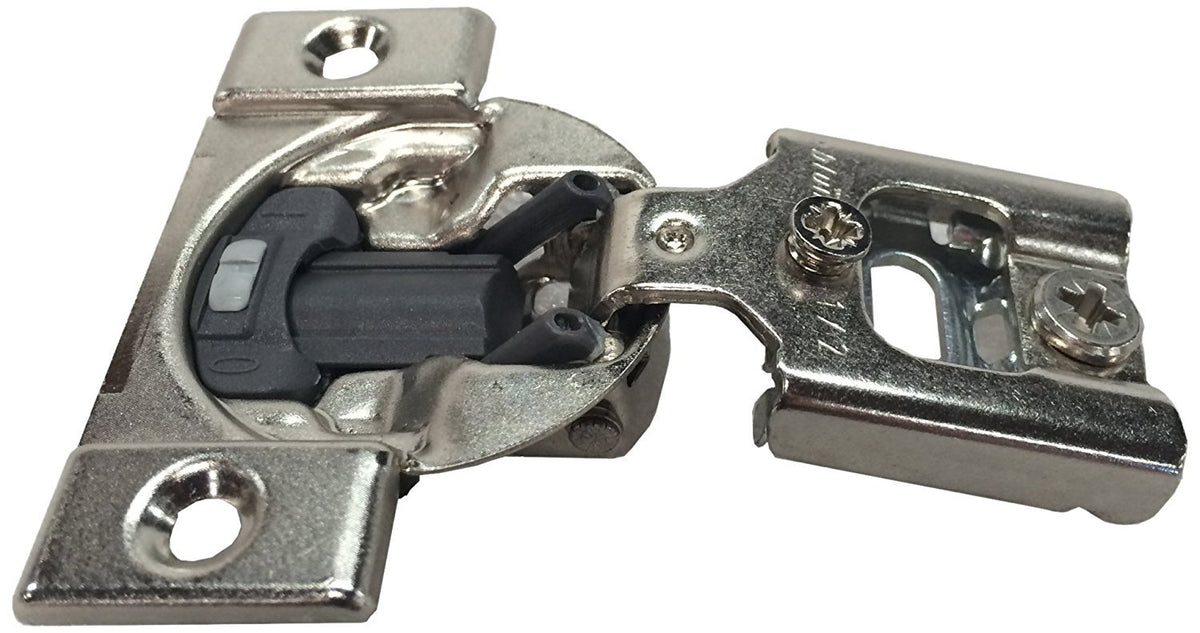 Blum 38N355BE08x10S hinge in nickel finish with soft-close action for face-frame cabinets