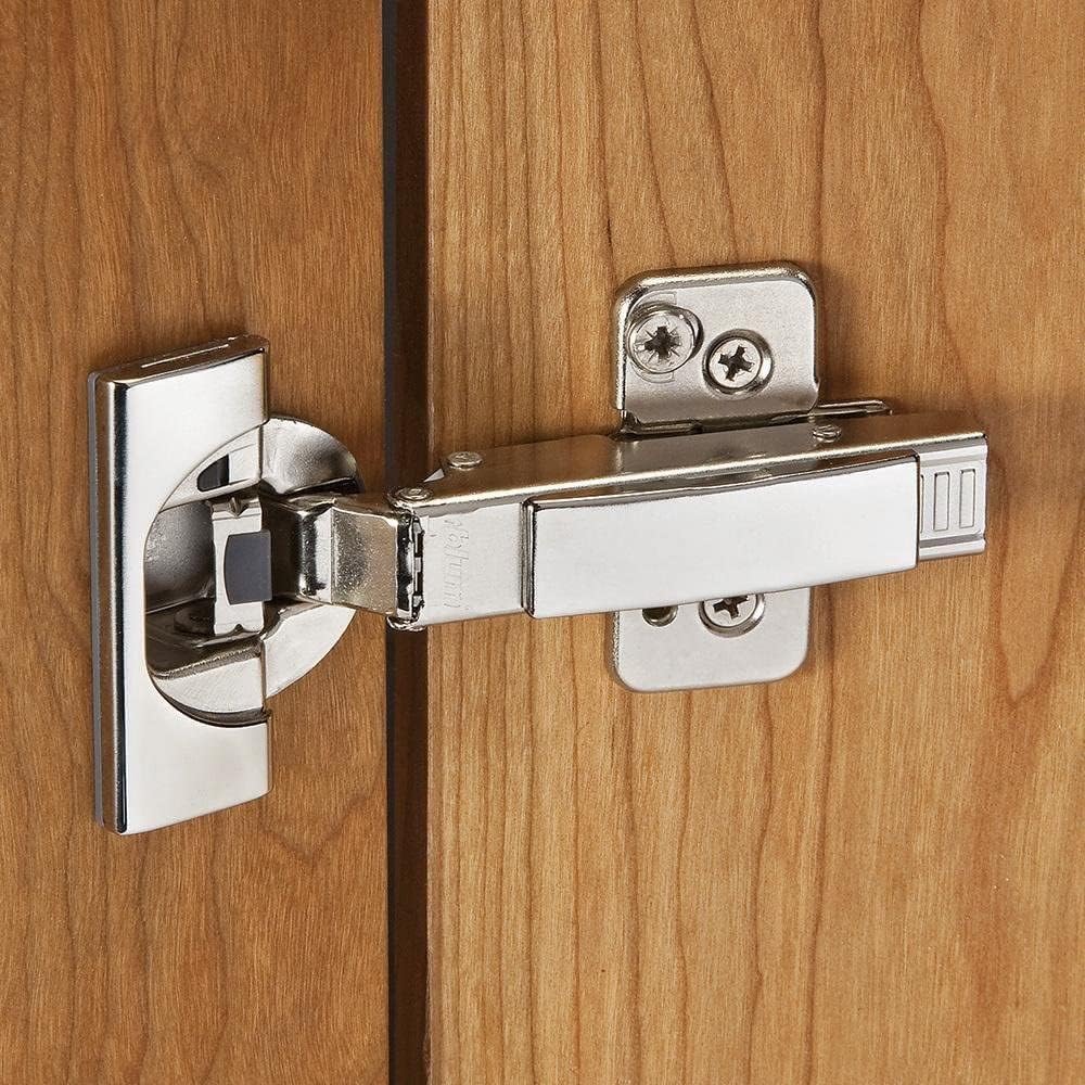Blum Blumotion soft-close hinge with cover caps and screws included for quick setup