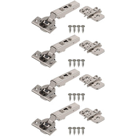 Blum Clip Top BLUMOTION hinges provide silent close for frameless cabinets.