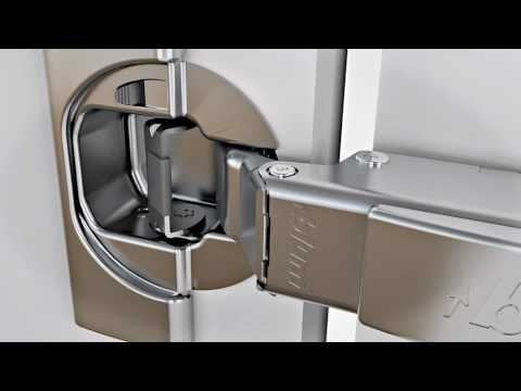 Blum Clip Top Blumotion hinge with cover plates for clean cabinet edge