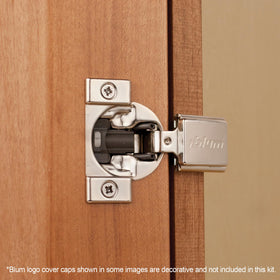 Blumotion hinge opened to 105 degrees for easier access in cabinets