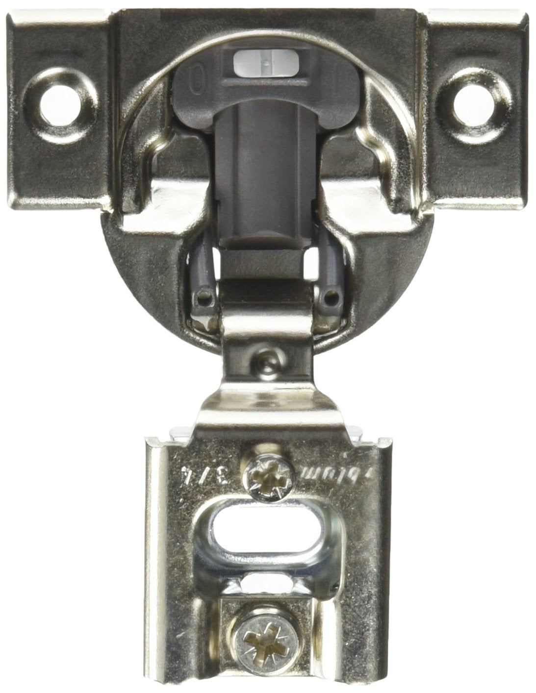 Blum compact soft-close hinge 3-4 inch; gentle, quiet doors for face-frame cabinets.