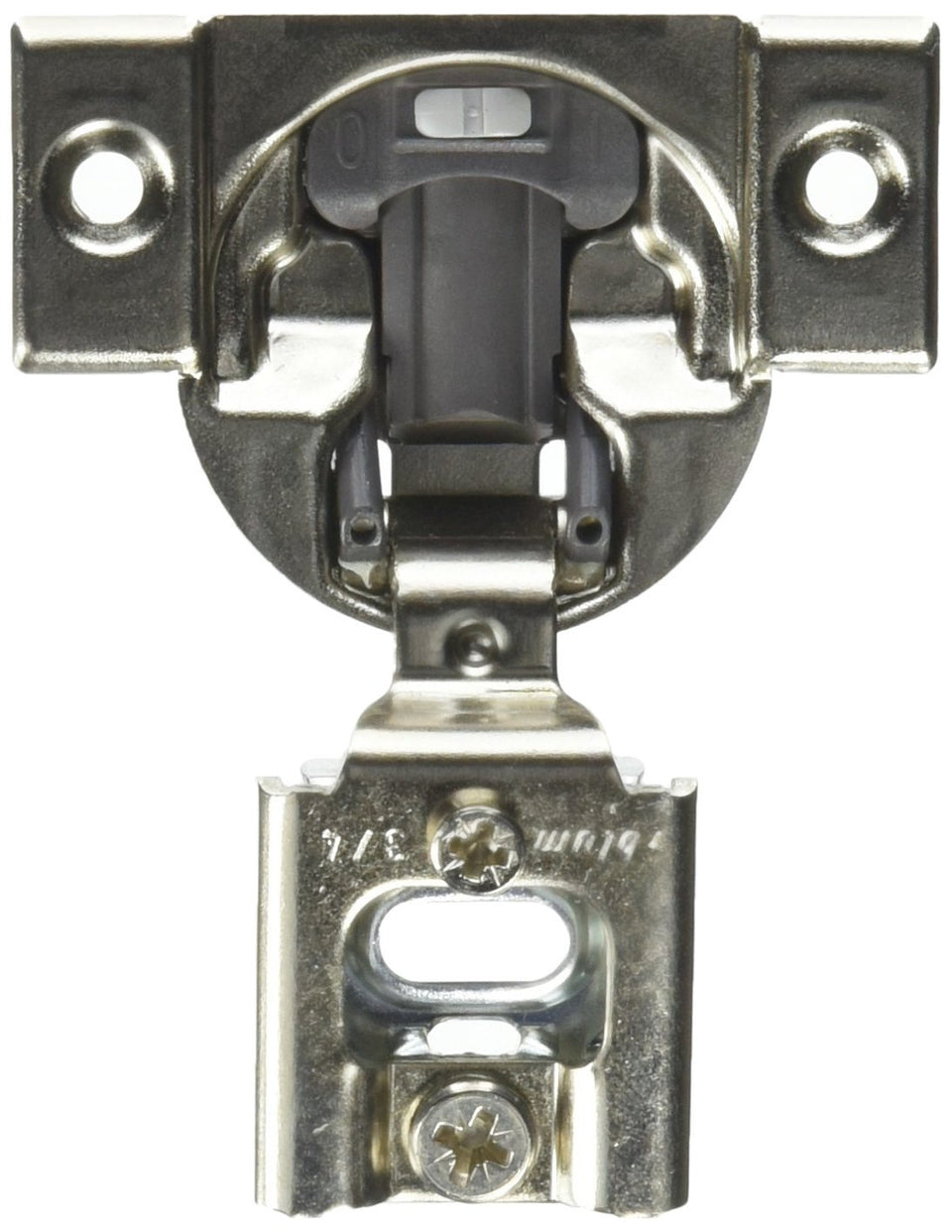 Blum compact soft-close hinge 3-4 inch; gentle, quiet doors for face-frame cabinets.