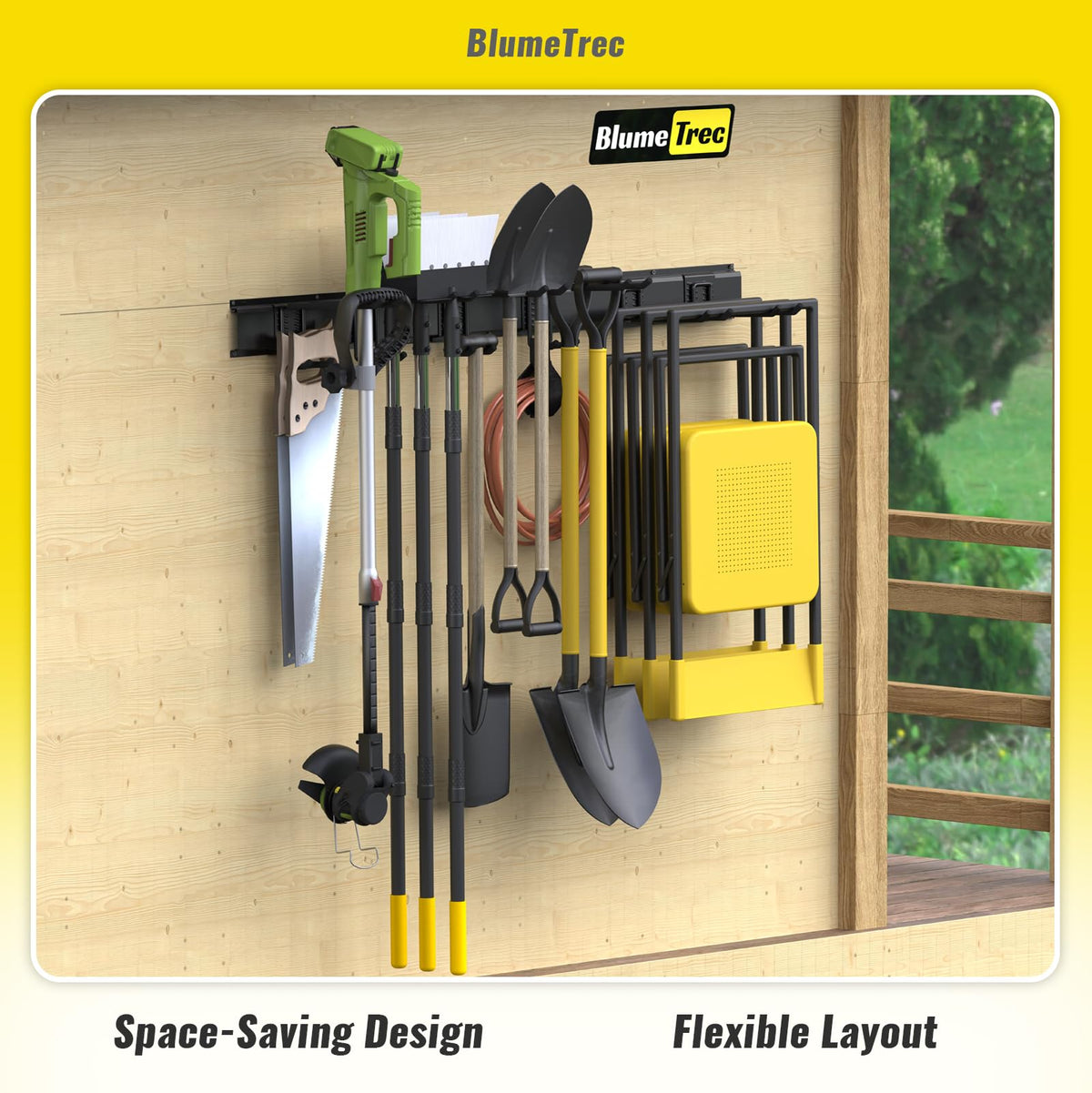 BlumeTrec system aligns with 16-inch stud spacing for solid mounting.