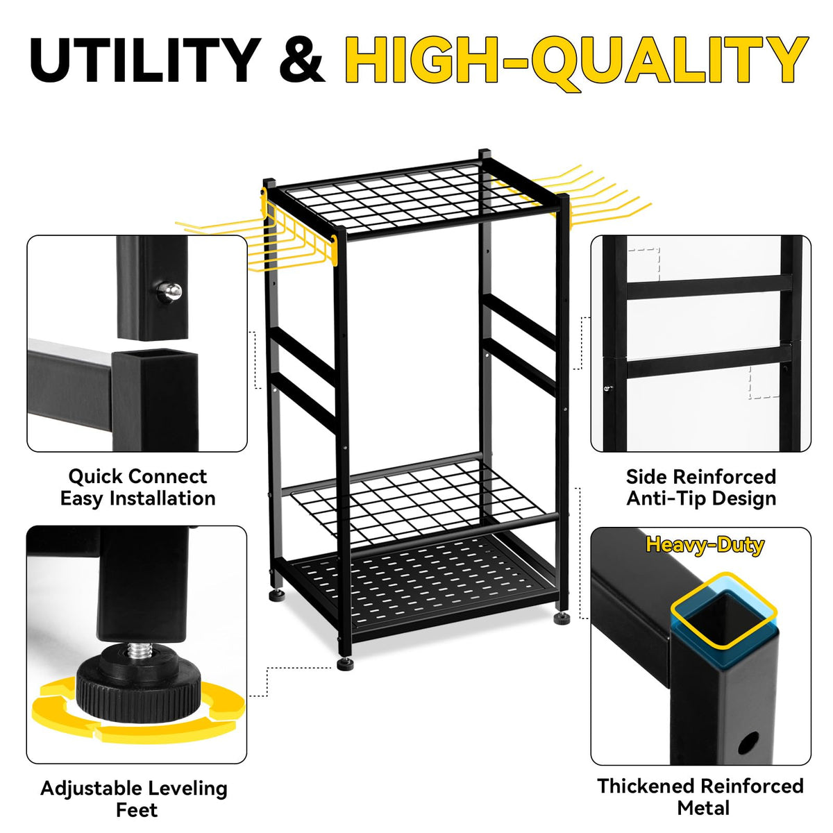 BlumeTrec steel frame resists rust for durable outdoor use.