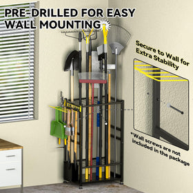 BlumeTrec adjustable feet help level the rack on uneven concrete.