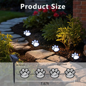 Blunem paw print solar light ideal for pet memorial spaces.