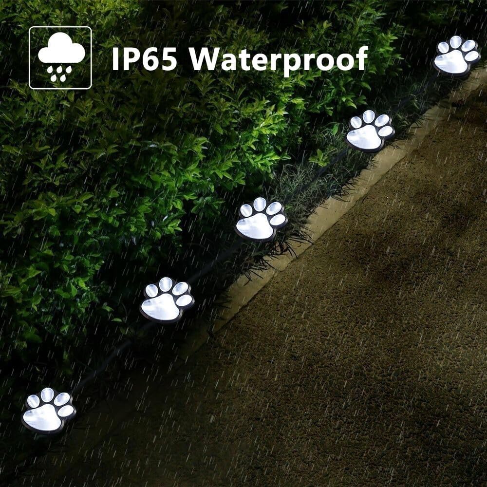 Blunem paw print solar light is IP65 weatherproof and reliable.