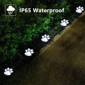 Blunem paw print solar light is IP65 weatherproof and reliable.