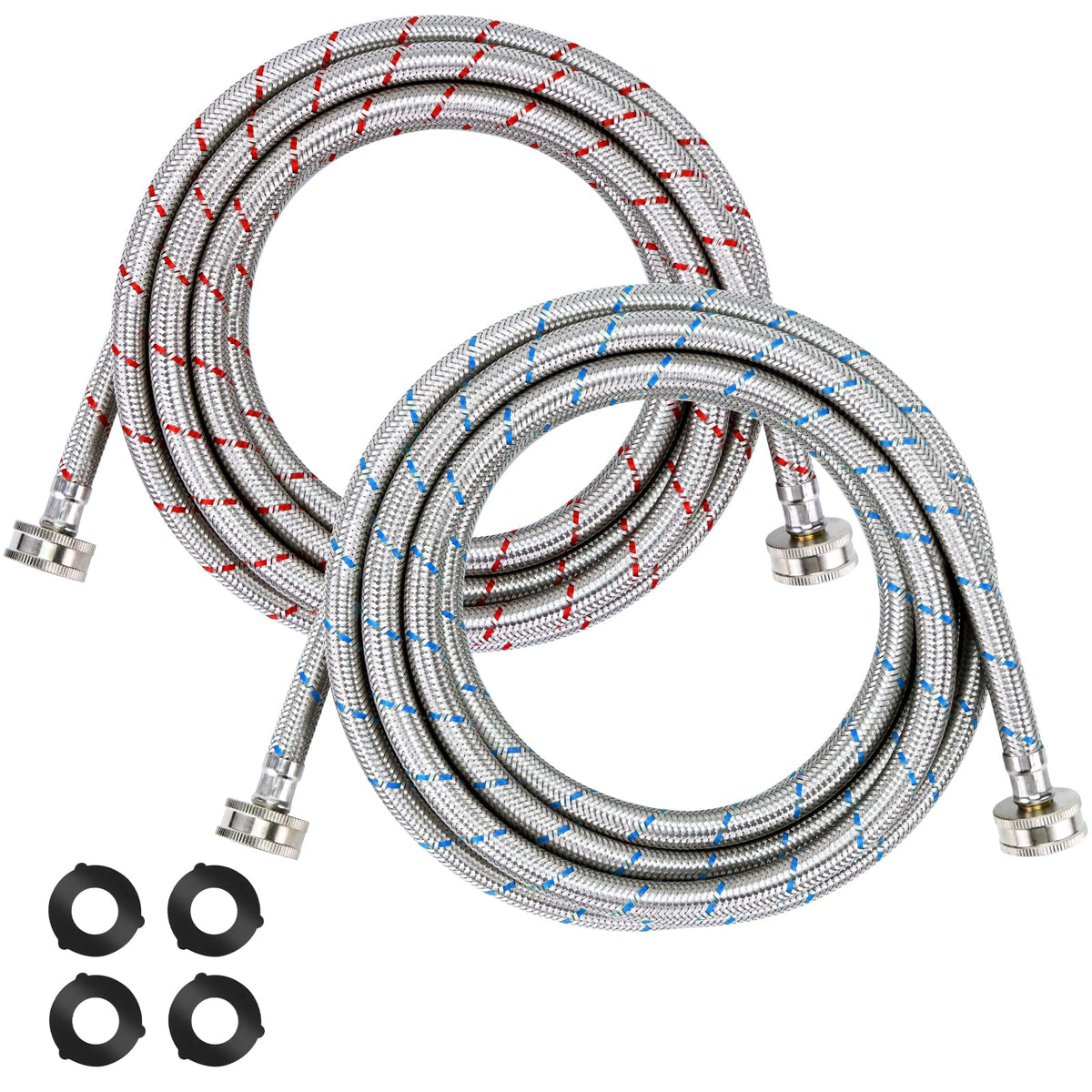 Blutoget braided 15ft hose for durable, leak-free performance under pressure.
