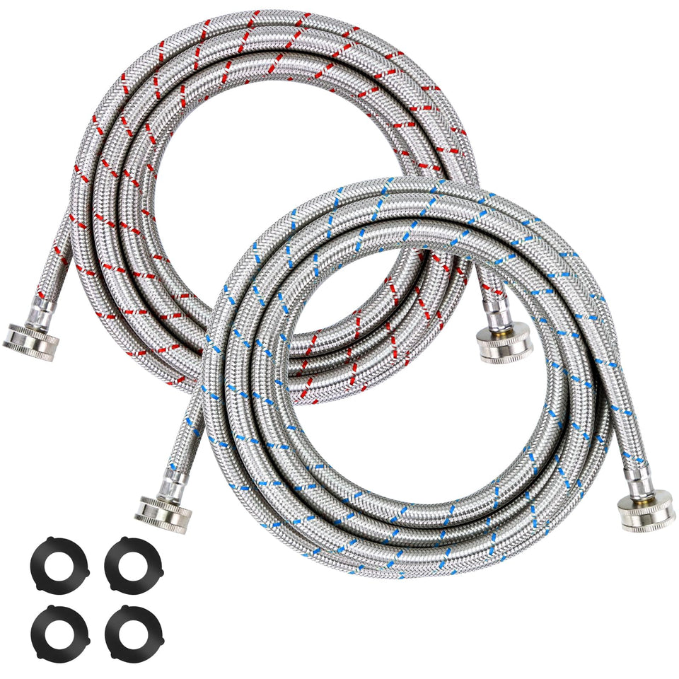 Blutoget braided 15ft hose for durable, leak-free performance under pressure.