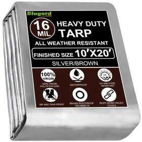 Bluyard 10x20ft heavy-duty tarp overview for outdoor protection.