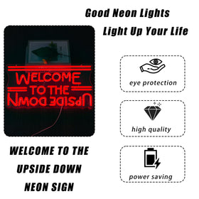 BMLOPZ Upside Down neon sign dimmable brightness for reading.