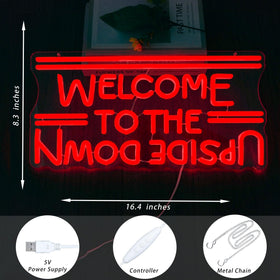 BMLOPZ Upside Down neon sign soft red glow for cozy evenings.