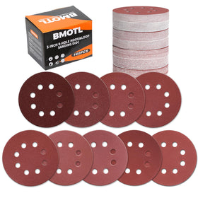 BMOTL 160pcs 5in sanding discs set for versatile finishing on multiple surfaces