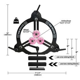 BMWOOD MC-FS7 steady rest with 14-inch swing enabling stable turning operations.