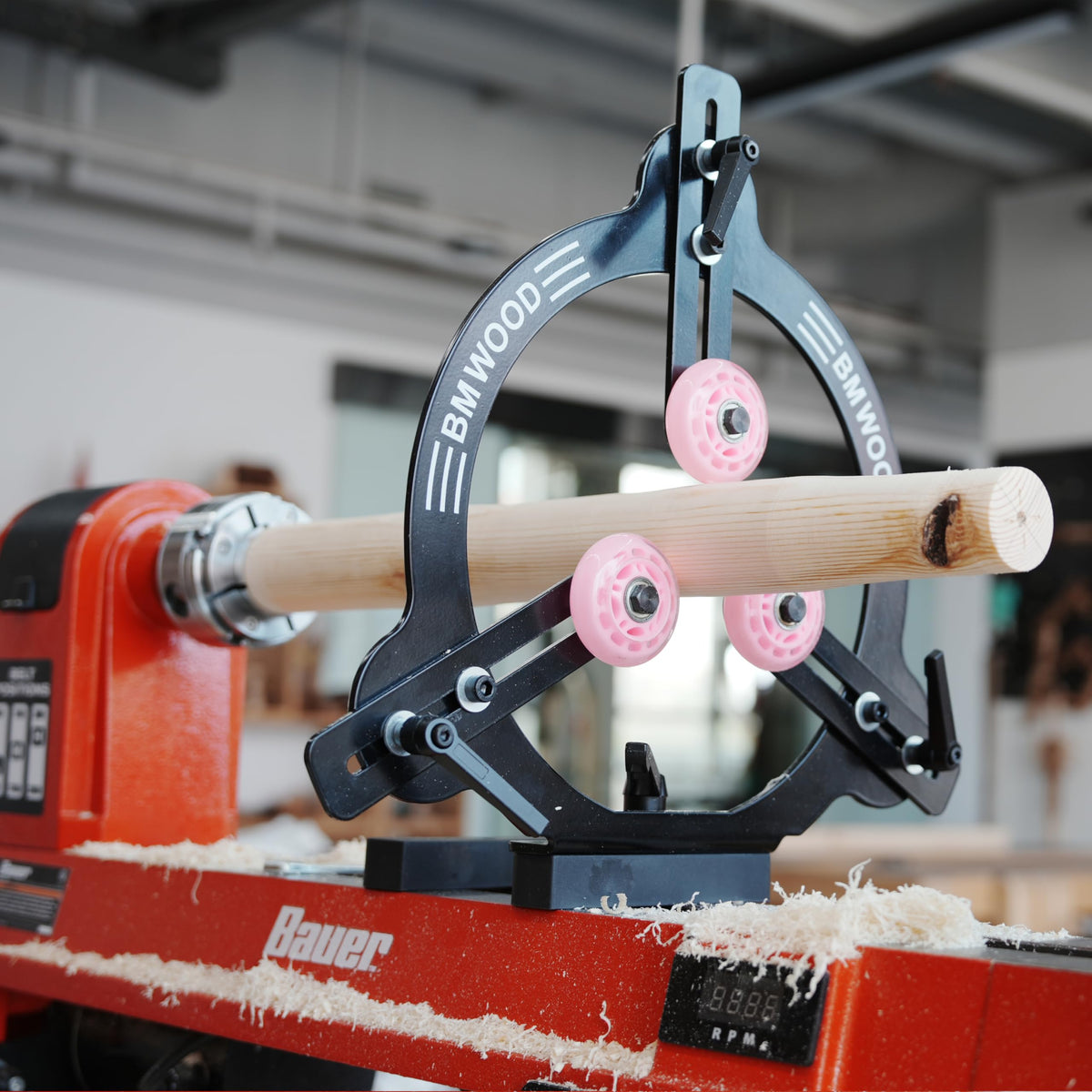 BMWOOD MC-FS7 center-frame design maintains concentricity and reduces vibration.