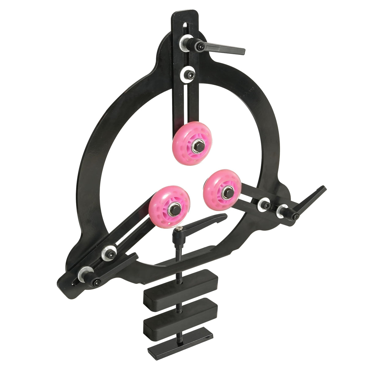 BMWOOD steady rest adapts to different diameters ensuring stable turning.