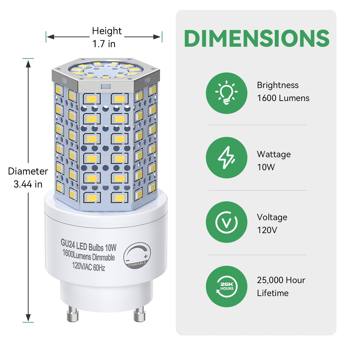 BMXKPO 5000K dimmable LED bulb for adjustable brightness.