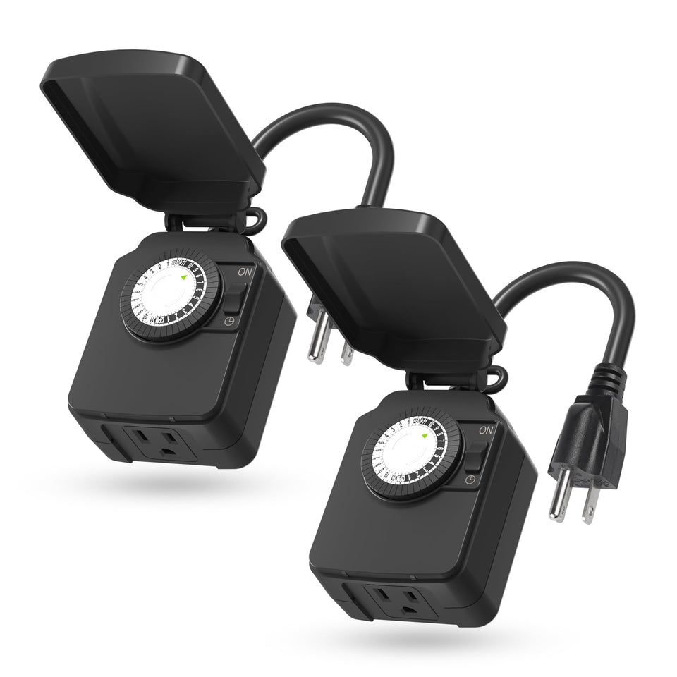BN-LINK 24h outdoor timer with 48-pin dial for precise scheduling.