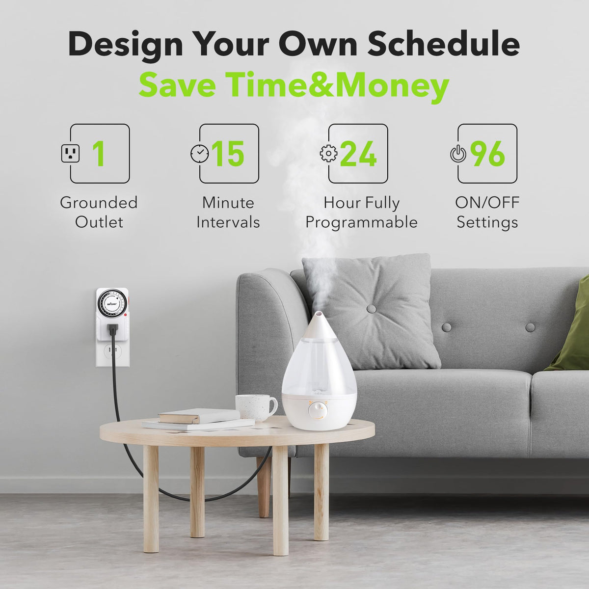 BN-LINK 2-pack timer outlets for multiple rooms and devices.