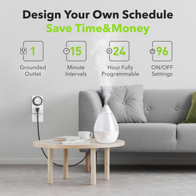 BN-LINK 2-pack timer outlets for multiple rooms and devices.