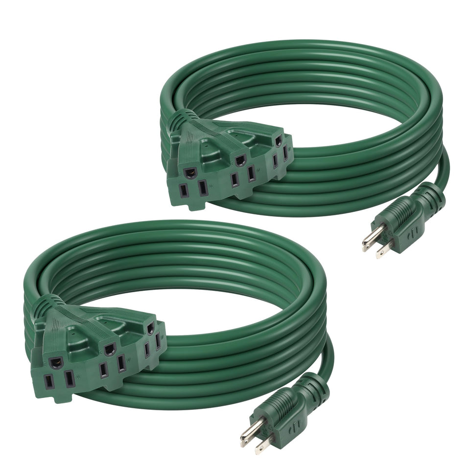 BN-LINK 25ft outdoor extension cord with three outlets for lighting setups.
