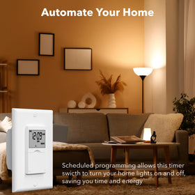 BN-LINK timer display-off shows discreet, silent operation for living spaces.