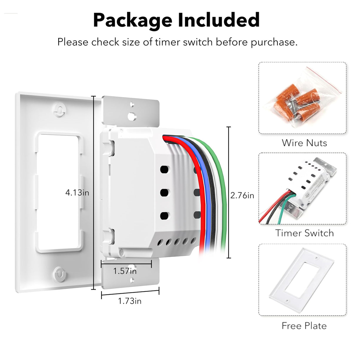 BN-LINK wall plate included pictured for a clean finish.