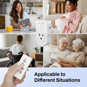 BN-LINK outlet with batteries included highlights ready-to-go setup.