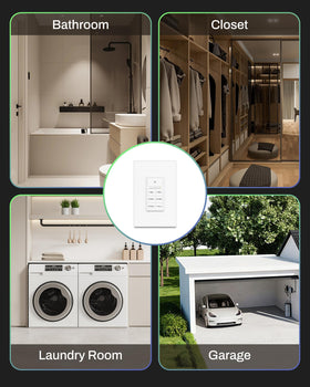 BN-LINK countdown switch ideal for bathrooms and closets with auto shut-off.