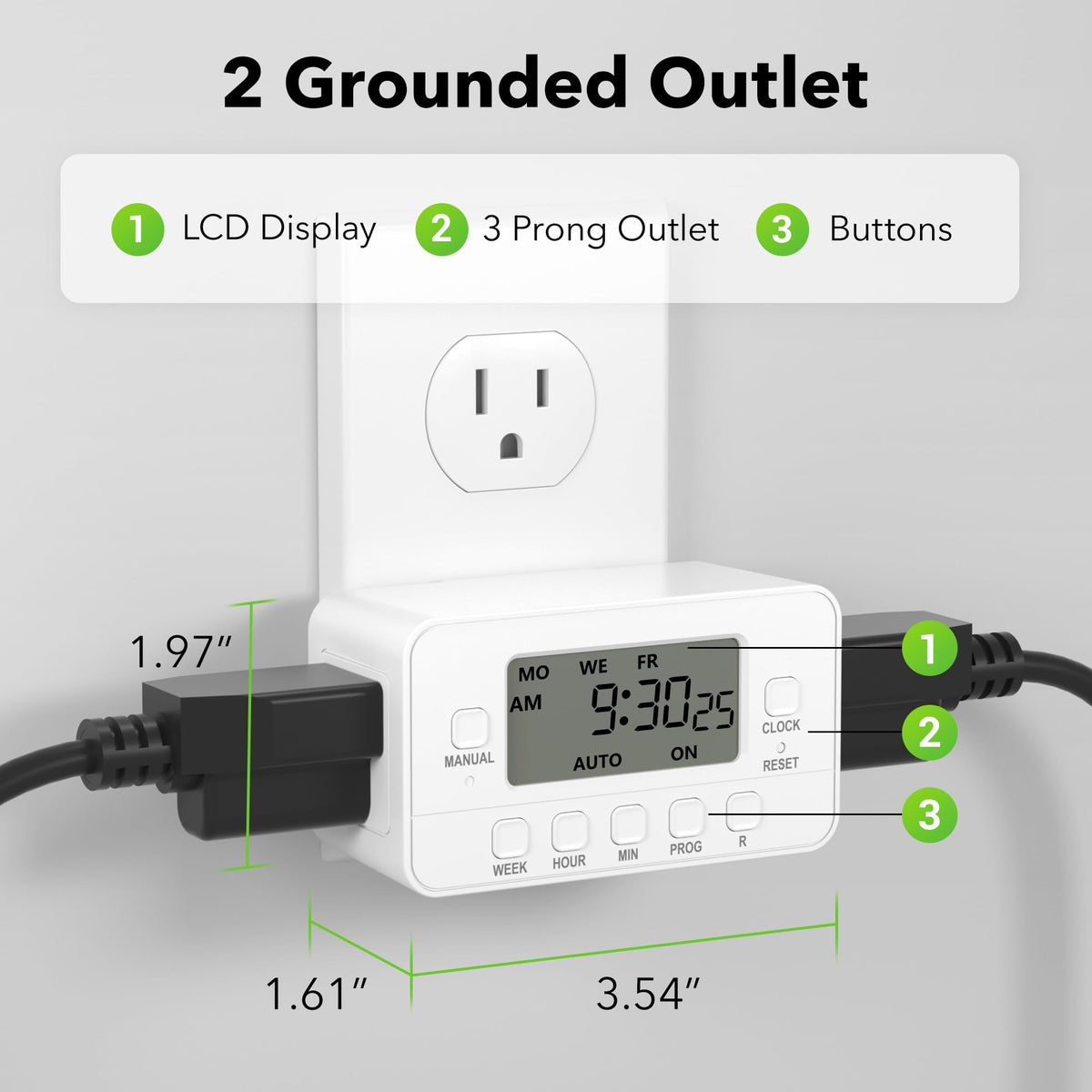 BN-LINK timer setup screen shows easy pre-set day configurations.