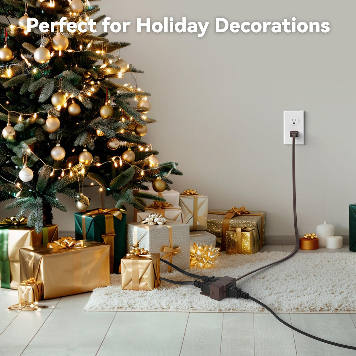 BN-LINK 9ft flat cord offers flexible reach for lamps and chargers.