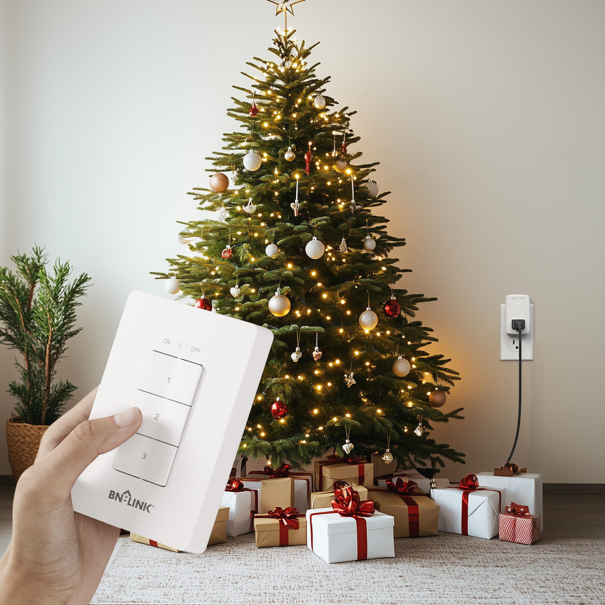 BN-LINK LED bulbs being controlled remotely illustrating compatibility and convenience