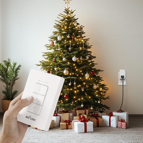 BN-LINK LED bulbs being controlled remotely illustrating compatibility and convenience