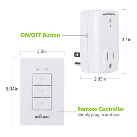 BN-LINK Mini wall-mount remote on wall for easy access