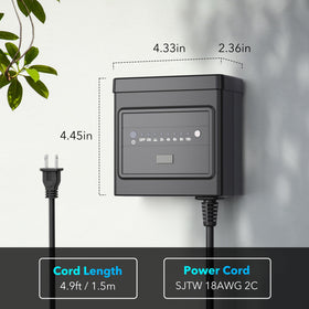 BN-LINK transformer with mounting holes for secure wall installation outdoors.