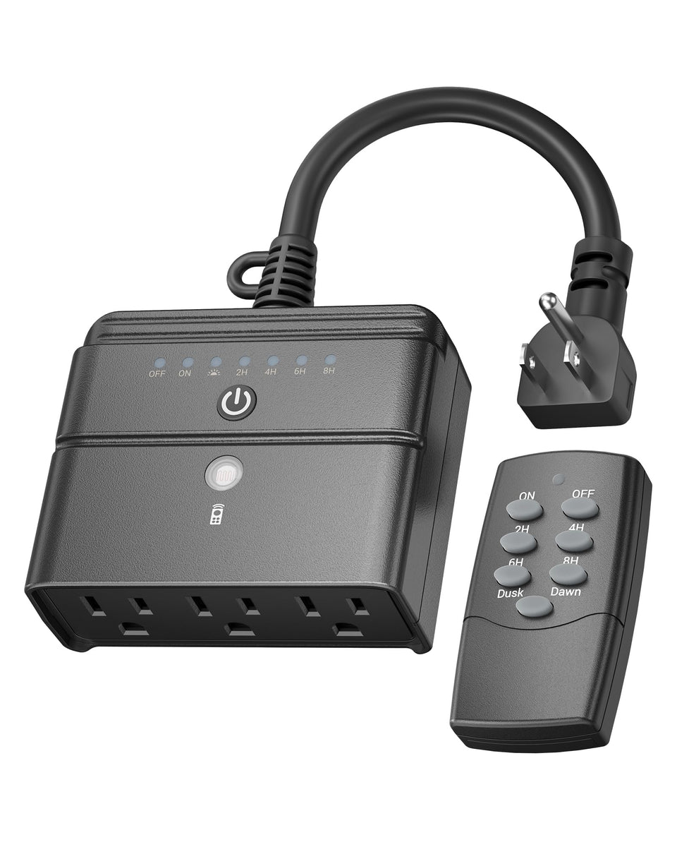 BN-LINK outdoor light timer with dusk-to-dawn sensor for automatic porch lighting.