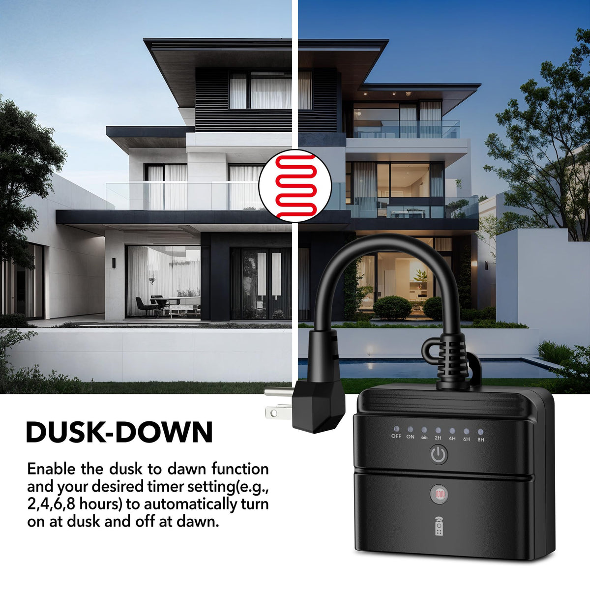 BN-LINK weatherproof timer with 3 outlets for multiple devices