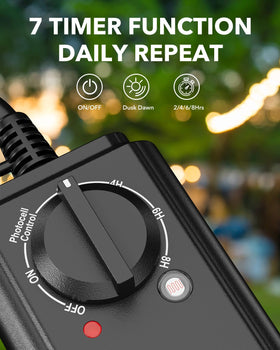 BN-LINK timer weatherproof casing ensuring rainproof outdoor performance.