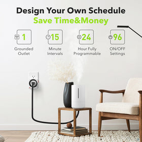 BN-LINK timer pins in ON OFF positions for easy control