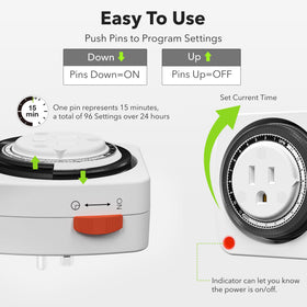 BN-LINK outlet timer 2-pack on shelf for convenience