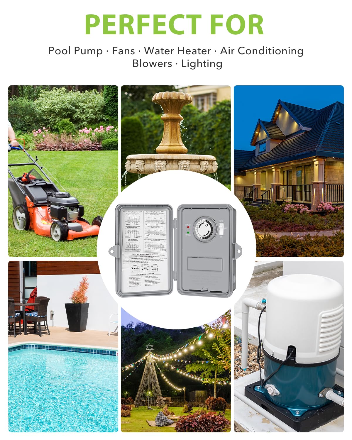 BN-LINK outdoor installation-ready timer for easy setup.