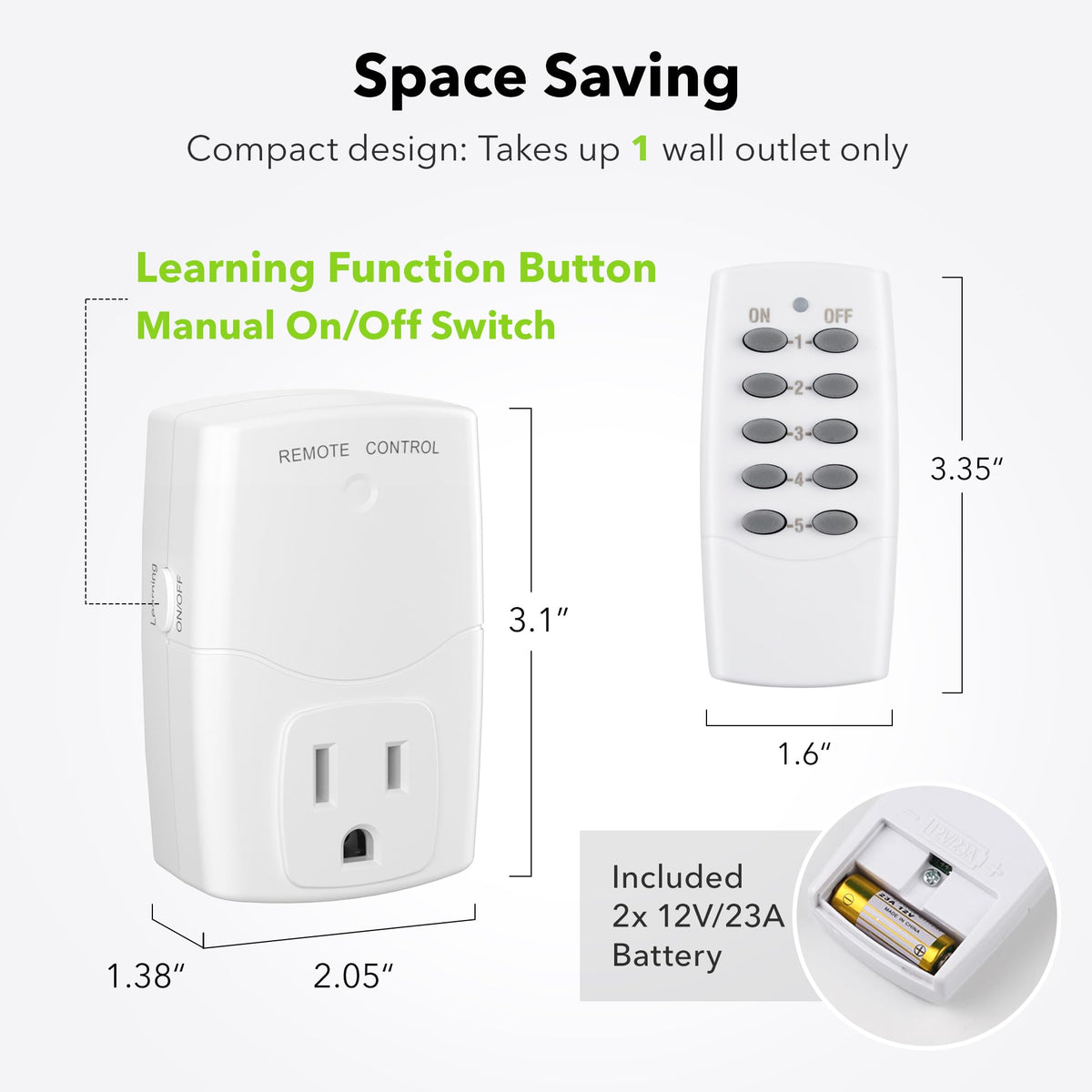 BN-LINK strong signal up to 100 ft; reliable wireless control through walls.