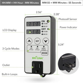 BN-LINK timer outlet dial setting demonstrates programmable intervals.