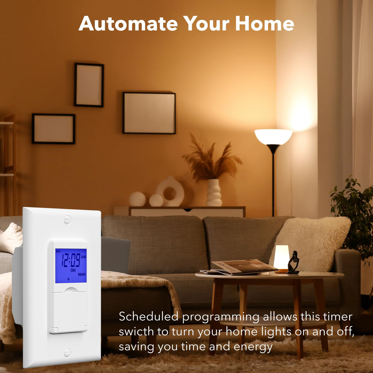 BN-LINK timer switch showing 18 on/off programs for flexible scheduling