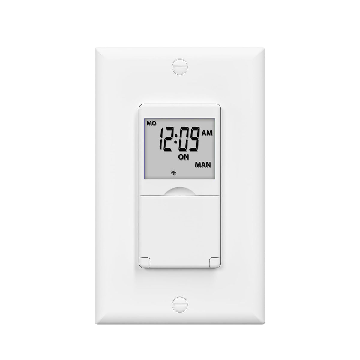 BN-LINK timer switch front view for in-wall installation and scheduling