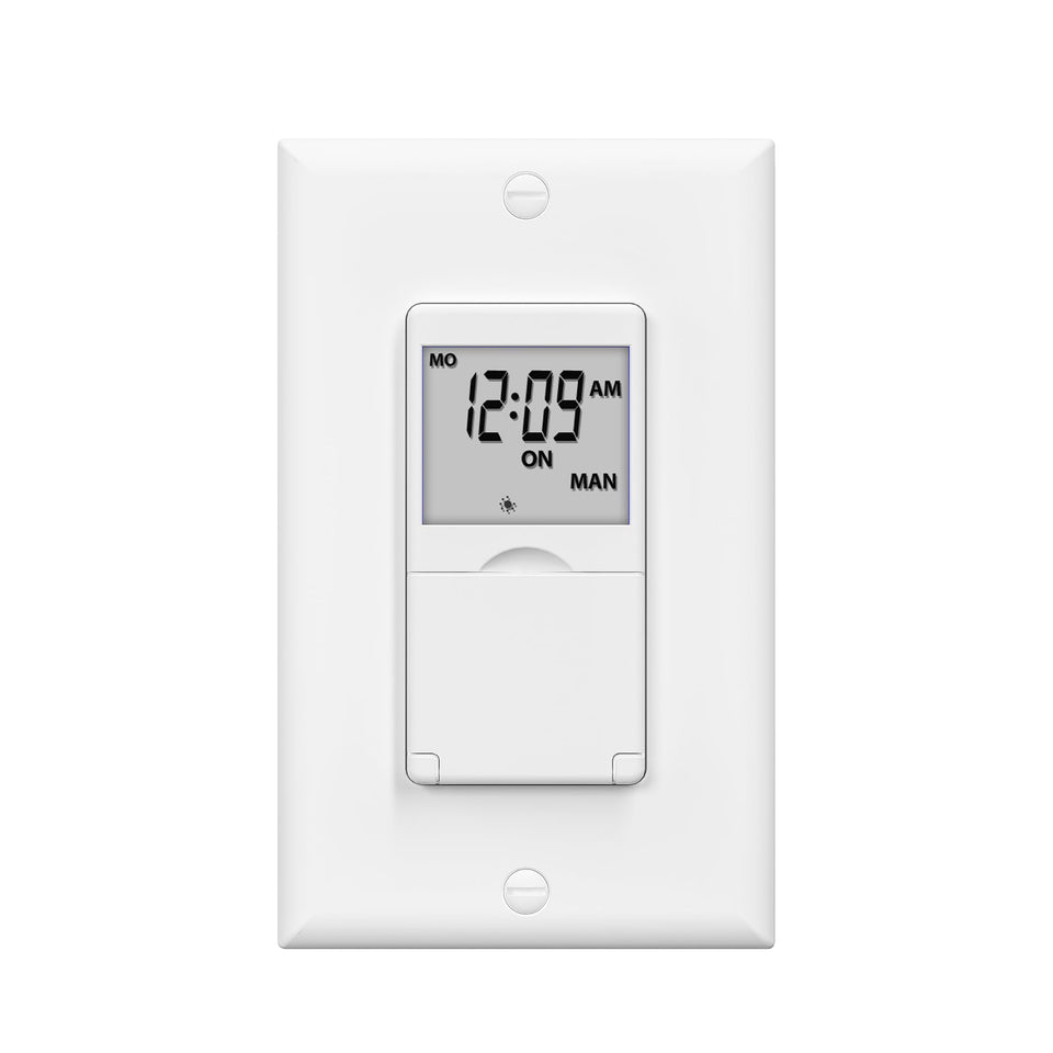 BN-LINK timer switch front view for in-wall installation and scheduling